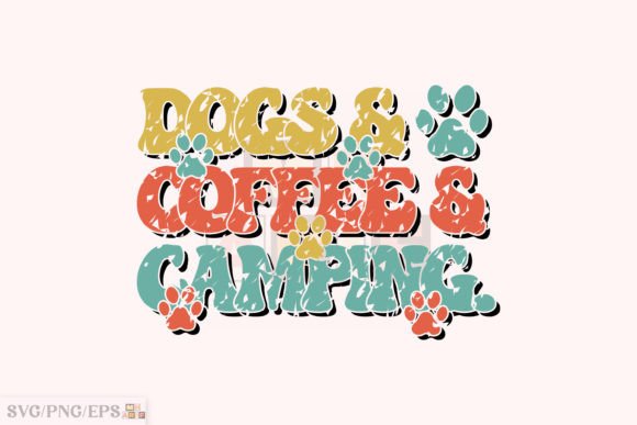 A Dogs Coffee Camping SVG Design for Camp-themed Graphics