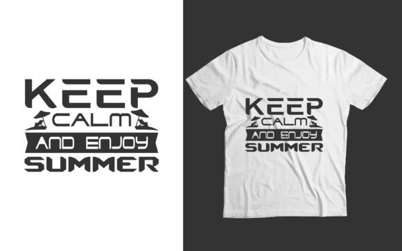 A Keep Calm Summer Graphic Perfect for T-Shirt Designs