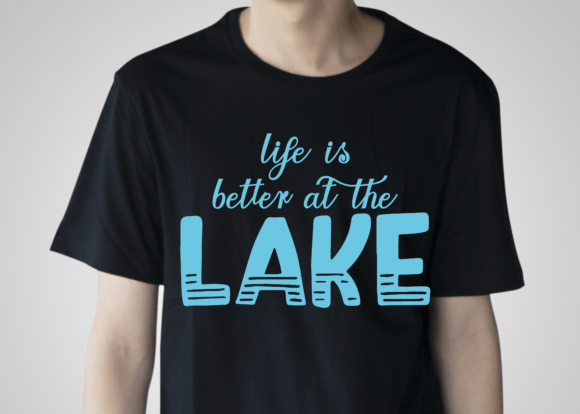 A Lake Summer Graphic Perfect for T-Shirts & Crafting