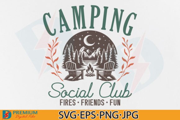 Camping SVG Graphics for Summer T-Shirt Designs