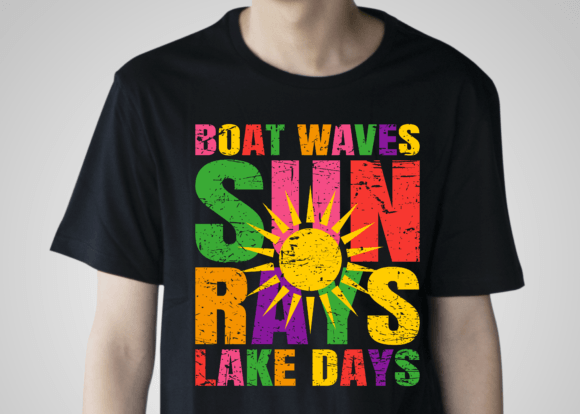Embroidering a Lake Day: Reviewing Boat Waves Sun Rays