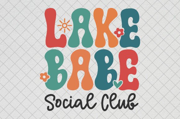 Lake Babe Social Club Graphics for Local Brand Identity
