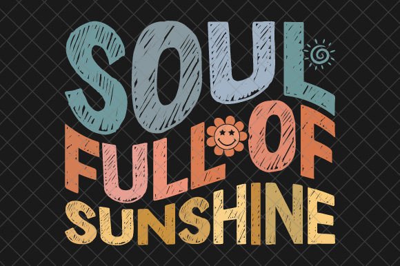 Soul Full of Sunshine: A Retro Summer Graphic for Merchandise