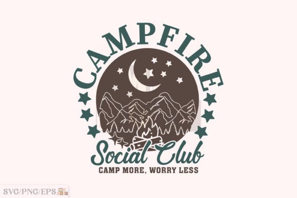 Summer Campfire Social Club Graphics for T-Shirt Designs