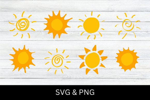 Sun Bundle SVG: Graphics for T-Shirt Designs