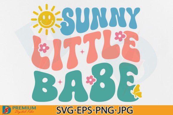Sunny Little Babe: A Summer SVG Graphic for T-Shirt Designs